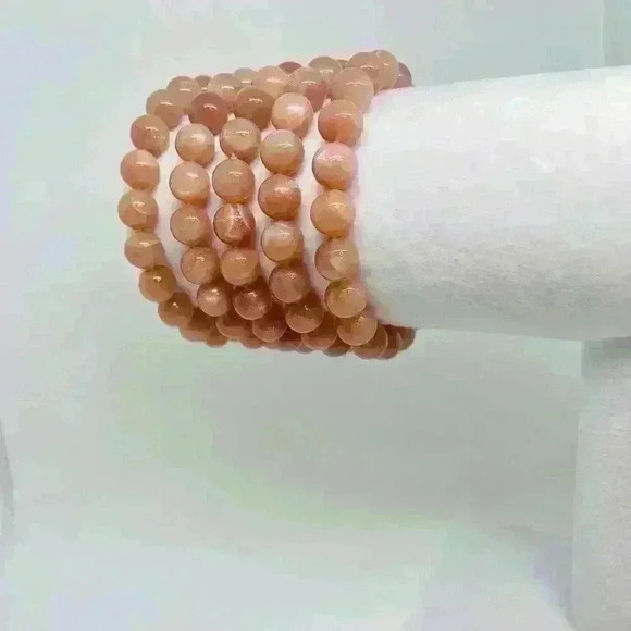 Orange Moonstone Crystal Bracelet - Picture 3 of 6